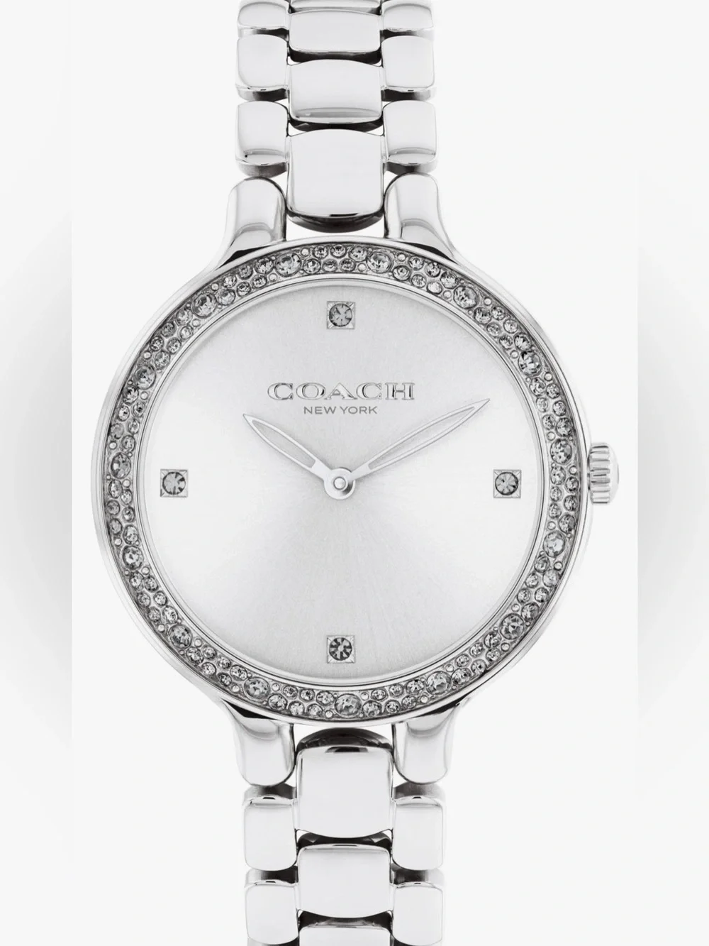 COACH Women's Chelsea Silver Bracelet Dial Watch 32mm NIB